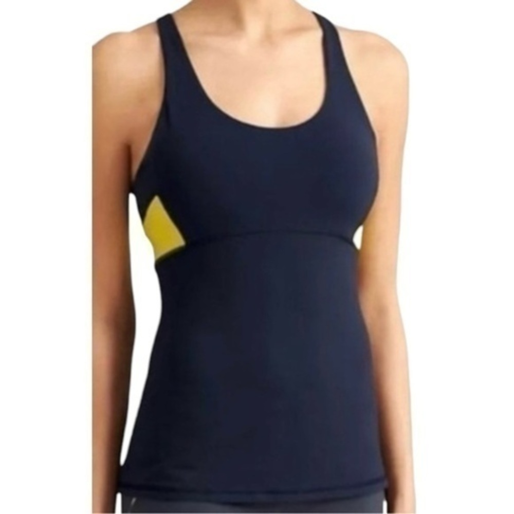 Athleta Workout Tank Strappy Back Build-In Shelf Bra Size XS